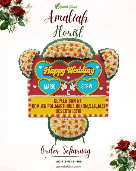 Papan Bunga Pernikahan Mernung
